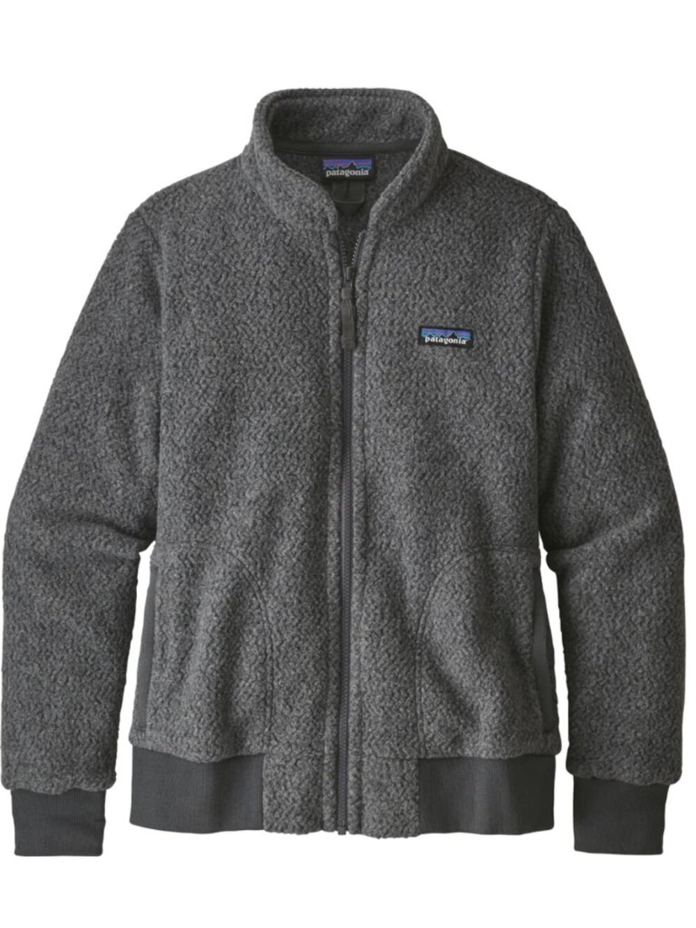 Patagonia Gray Woolyester Fleece Jacket Full Zip Large
